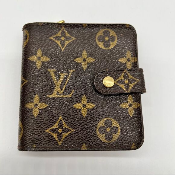 Authentic Vintage Louis Vuitton Monogram Compact Zippered Bifold Wallet - Picture 1 of 9